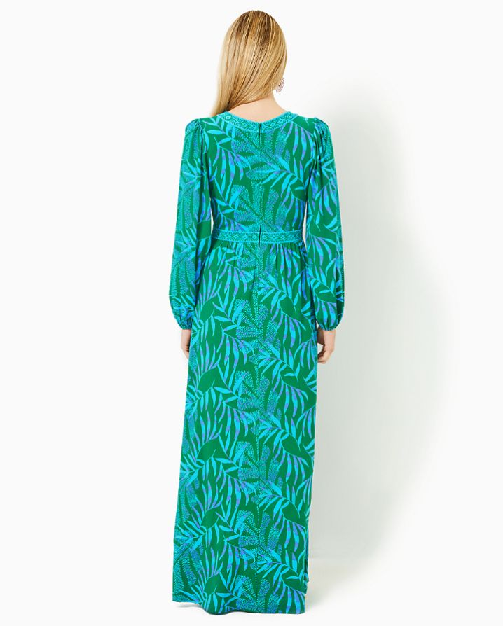 Wexlee LS Printed Maxi Dress